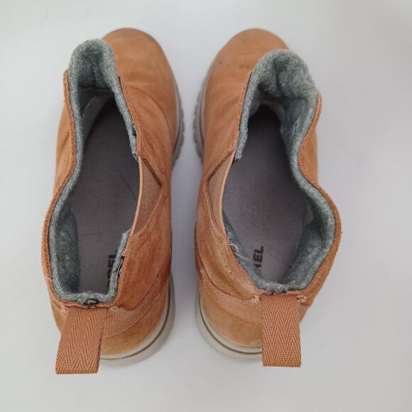 Sorel Boots Chelsea Ankle Height Tan Suede Water Resistant Womens 7 - Picture 13 of 16